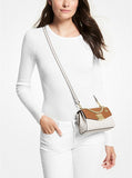 Michael Kors Lita Small Two-Tone Logo and Leather Crossbody Bag