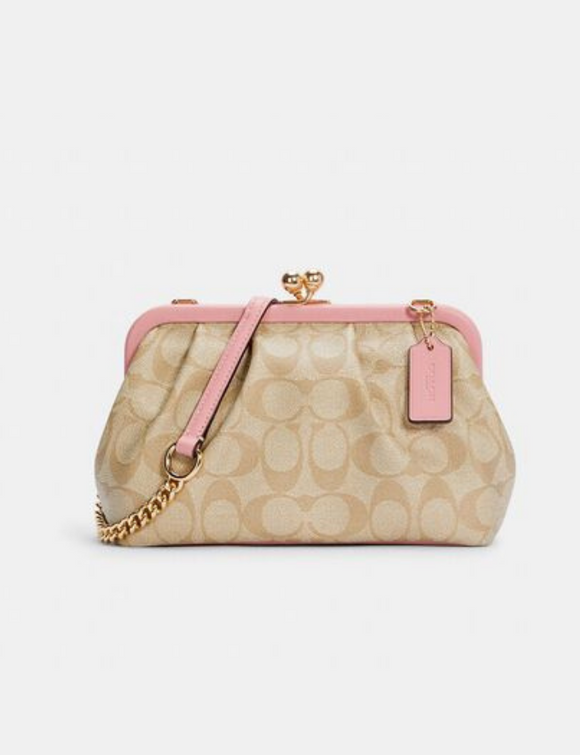 The Bag Shop Coach Nora Kisslock Crossbody In Signature Canvas