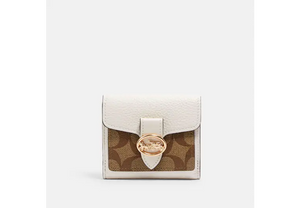 Coach Georgie Small Wallet In Signature Canvas