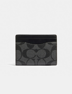 Coach Magnetic Card Case In Signature Canvas