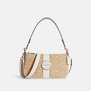 Coach Lonnie Baguette In Signature Jacquard