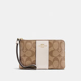 Coach Corner Zip-Wristlet In Signature Canvas