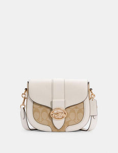 Coach Georgie Saddle Bag In Signature Canvas