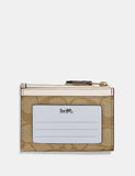 Coach Mini Skinny ID Case In Signature Canvas