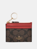 Coach Mini Skinny ID Case In Signature Canvas