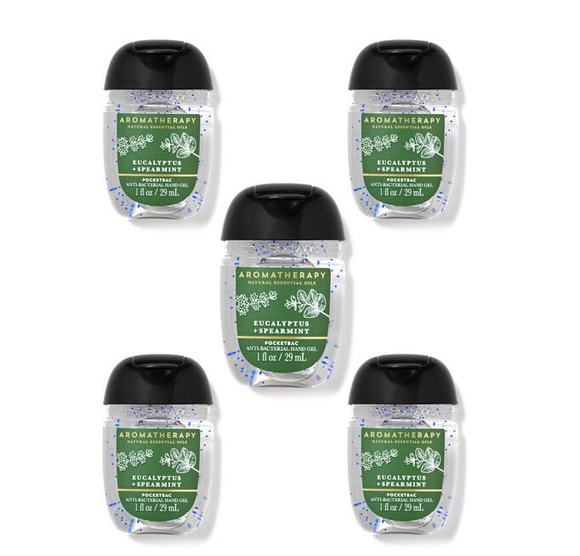 Bath & Body Works PocketBac Hand Sanitizers, 5-Pack || Eucalyptus Spearmint