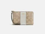 Coach Corner Zip-Wristlet In Signature Canvas