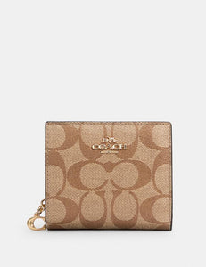 Coach Snap Wallet In Signature Canvas