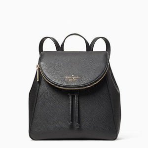 Kate Spade || Leila Medium Flap Backpack in Black