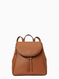 Kate Spade Leila Medium Flap Backpack in Warm Gingerbread