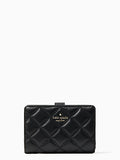 Kate Spade Natalia Medium Compact Bifold Wallet In Black