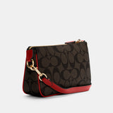 Coach Nolita 19 In Signature Canvas -Gold/Brown/Red