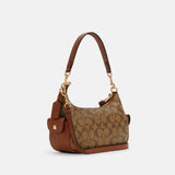 Coach Pennie Shoulder Bag 25 In Signature Canvas -Gold/Khaki Redwood