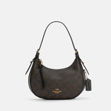 Coach Kleo Hobo In Signature Canvas -Gold/Brown Black