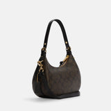 Coach Kleo Hobo In Signature Canvas -Gold/Brown Black